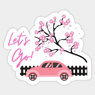 Pink travel Sticker